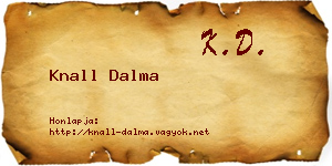 Knall Dalma névjegykártya