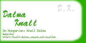 dalma knall business card